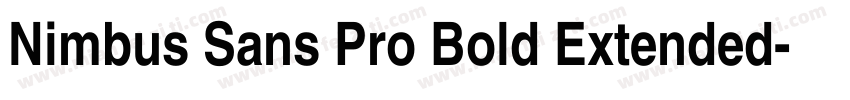Nimbus Sans Pro Bold Extended字体转换